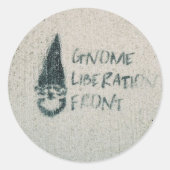 Gnome Liberation Front Ronde Sticker (Voorkant)