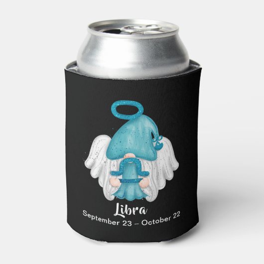 Gnome Libra Astrology Sign Angel Blikjeskoeler (Blikje Voorkant)