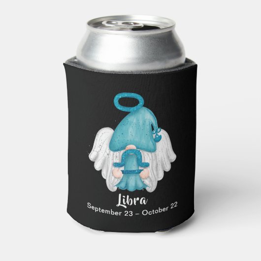 Gnome Libra Astrology Sign Angel Blikjeskoeler (Blikje Achterkant)