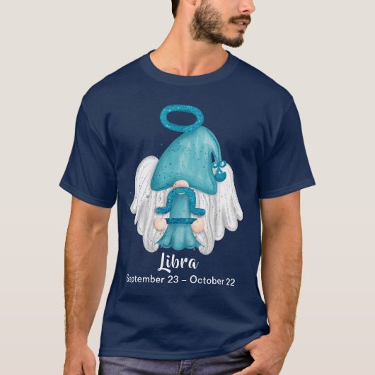 Gnome Libra Astrology Sign Angel Unisex T-shirt (Voorkant)