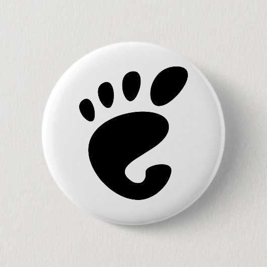 Gnome - Linux - OSS FSF Ronde Button 5,7 Cm (Voorkant)