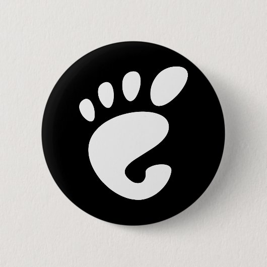 Gnome - Linux - OSS FSF Ronde Button 5,7 Cm (Voorkant)