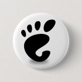 Gnome logo ronde button 5,7 cm (Voorkant)