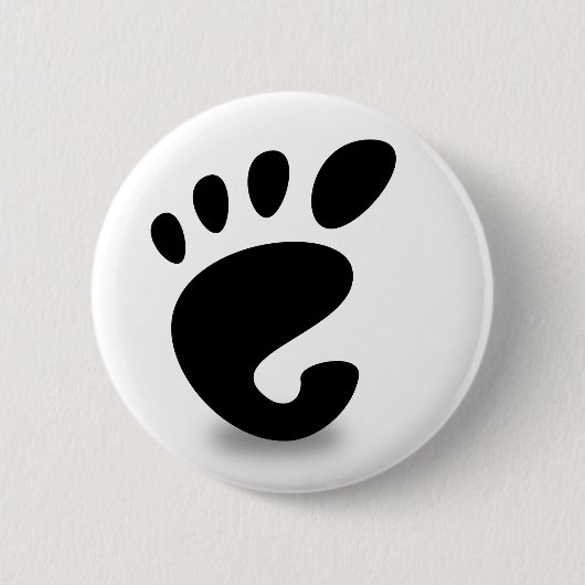 Gnome logo ronde button 5,7 cm (Voorkant)