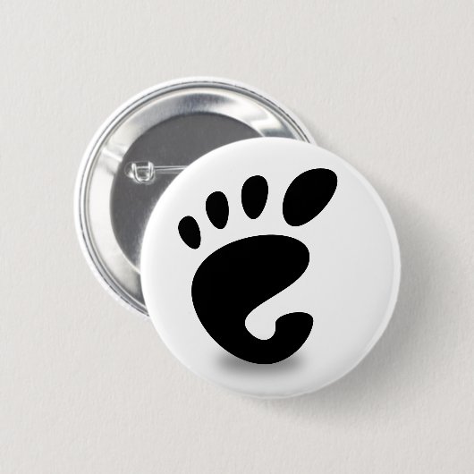 Gnome logo ronde button 5,7 cm (Voorkant /achterkant)
