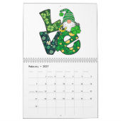 Gnome Love Funny St Patrick Day Kalender (Feb 2027)