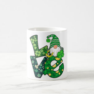 Gnome Love Funny St Patrick Day Koffiemok