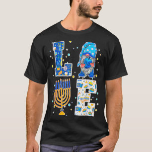 Gnome LOVE Hanukkah Dreidel Menorah Chanukah 2022 T-shirt