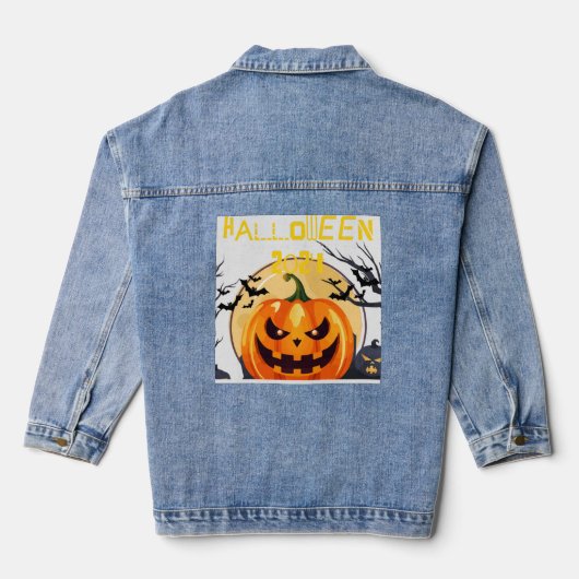Gnome love Happy Halloween 2024 Denim Jacket (Achterkant)