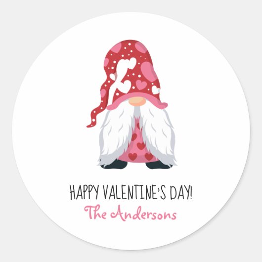 Gnome Love Ronde Sticker (Voorkant)