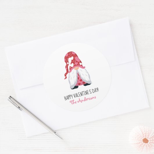 Gnome Love Ronde Sticker (Envelop)
