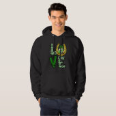 Gnome Love St. Patrick's Day Leopard Buffalo Play Hoodie (Voorkant volledig)