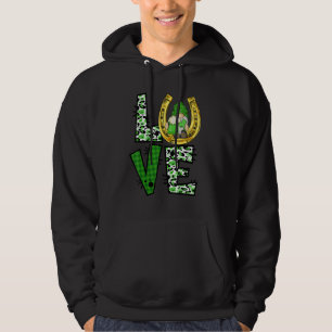 Gnome Love St. Patrick's Day Leopard Buffalo Play Hoodie
