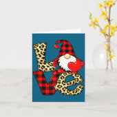 Gnome Love Valentine Gnomes Valentines Day Men Wom Kaart (Gele Bloem)