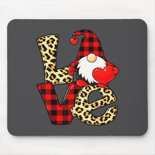 Gnome Love Valentine Gnomes Valentines Day Men Wom Muismat (Voorkant)