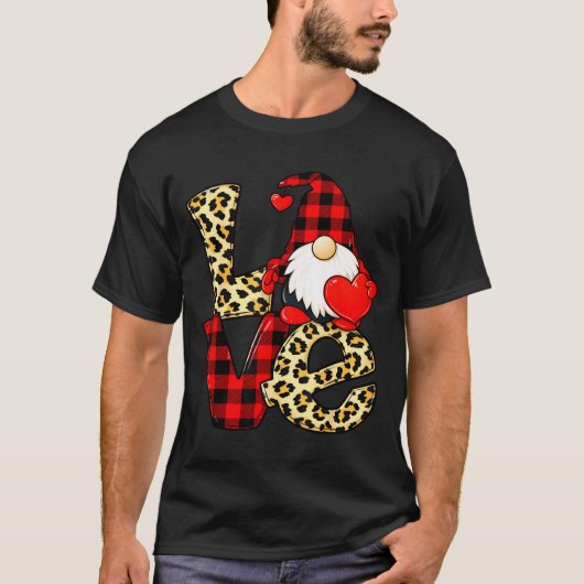 Gnome Love Valentine Gnomes Valentines Day Men Wom T-shirt (Voorkant)