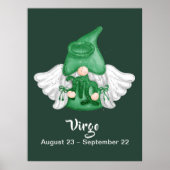 Gnome Maagd Astrologie Sterrenbeeld Engel 100 x 13 Poster (Voorkant)