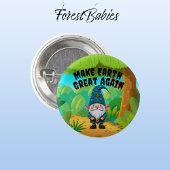 Gnome, maak de aarde weer geweldig ronde button 3,2 cm