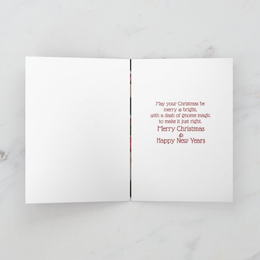 Gnome-magiërkunst Feestdagen Kaart (Binnen)