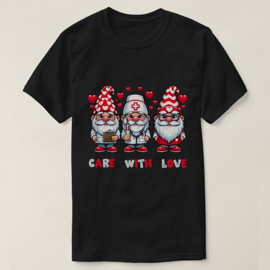 Gnome Medical Trio: Care with Love T-shirt (Design voorkant)