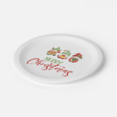 Gnome Merry-Bord voor kerstmis Papieren Bordje (Gekanteld)