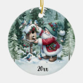 Gnome - Merry Christmas Across The Miles Ornament (Voorkant)
