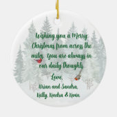 Gnome - Merry Christmas Across The Miles Ornament (Achterkant)