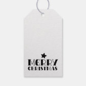 Gnome Merry Christmas Chic Grunge Black & White Cadeaulabel (Achterkant)