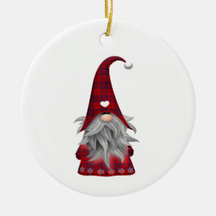 GNOME/MERRY CHRISTMAS OP ANDERE ZIJDE VAN CERAMIC KERAMISCH ORNAMENT