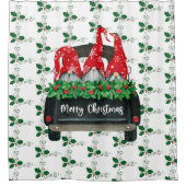 Gnome Merry Kerstmis Douchegordijn (Voorkant)