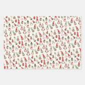 Gnome Merry Little Kerstmis Inpakpapier Vel (Voorkant)