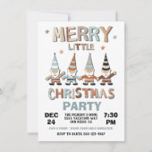 Gnome Merry Little Kerstparty Kaart (Voorkant)