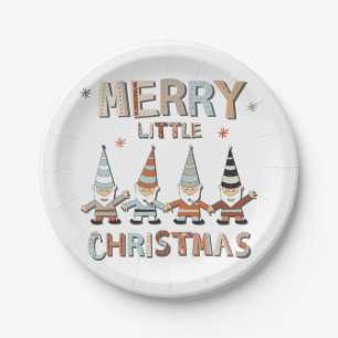 Gnome Merry Little Kerstparty Papieren Bordje