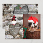 Gnome met berkenrood geruite Gesneden Hart foto Feestdagenkaart (Voorkant / Achterkant)