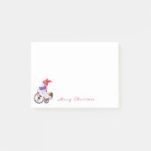 Gnome met Bike Christmas Post-it® notes (Voorkant)