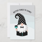 Gnome met Champagne Feestelijke Vakantie Cheer Feestdagenkaart (Voorkant)