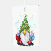 Gnome met Gifts Christmas Tree Ornament (Voorkant links)