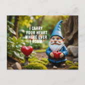 Gnome met hart Valentijn Briefkaart (Voorkant)