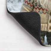 Gnome met het genieten van een snoepriet in Snowy Muismat (Hoek)