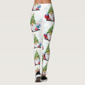Gnome met kerstboom Pet en cadeau Leggings (Achterkant)