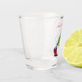 Gnome met kerstboom Pet en geschenkglas Shot Glas (Links)