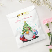 Gnome met Kerstboom Pet en Gift Favor Bag Bedankzakje (Gezegeld)