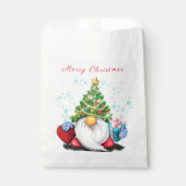 Gnome met Kerstboom Pet en Gift Favor Bag Bedankzakje (Voorkant)
