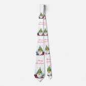 Gnome met Kerstboom Pet en Gift Stropdas (Voorkant)