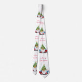 Gnome met Kerstboom Pet en Gift Stropdas (Achterkant)