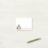 Gnome met kerstboom Pet Funny Post-it® notes (Op bureau)