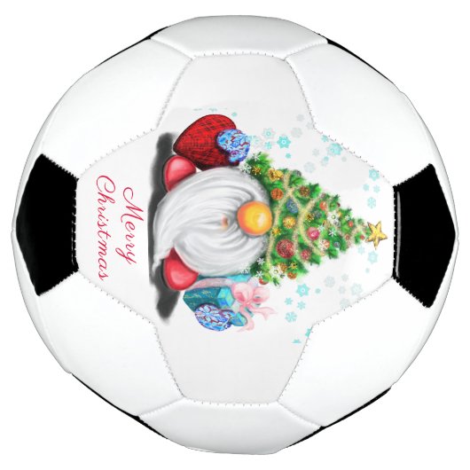 Gnome met Kerstboom Pet Gift Voetbal (Gedraaid)