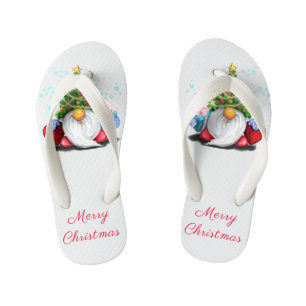 Gnome met kerstboom Pet Kind Teenslippers