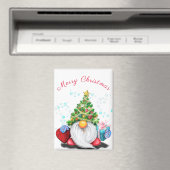 Gnome met Kerstboom Pet Magneet Gift (Insitu (Vaatwasser))