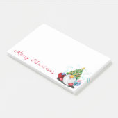 Gnome met kerstboom Pet Post it Notes Funny (Schuin)